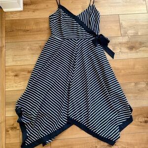 Banana Republic Black and White Asymmetrical Sundress